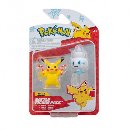 Pikachu et Sorbébé Noël Edition Figurine Battle Figure Pack Pokémon
