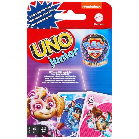 Uno Jeu de cartes Pat Patrouille The Mighty Movie