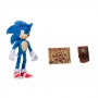 Sonic avec carte et sac pour les anneaux Figurine Articulée Sonic The Hedgehog 2 10cm