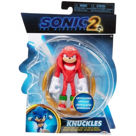Knuckles with ring stand Action Figure Sonic The Hedgehog 2 10cm