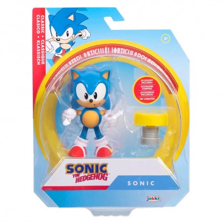 Sonic avec Ressort Jaune Figurine Articulée Sonic The Hedgehog 10cm