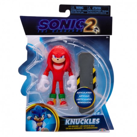 Knuckles with snow rider Action Figure Sonic The Hedgehog 2 10cm